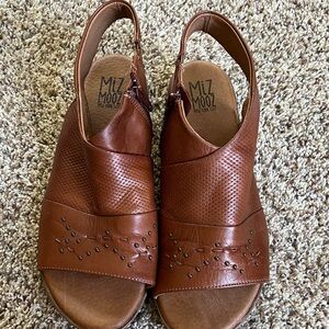 Miz Mooz Chestnut Leather Sandals
